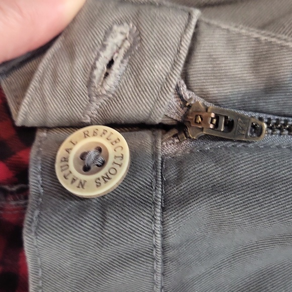 NATURAL REFLECTIONS Charcol Gray Fully Lined Buffalo Check Pants - Picture 5 of 16